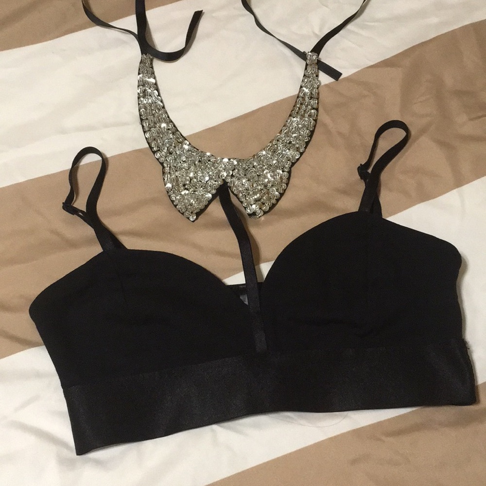 Bebe Black sparkle bralette